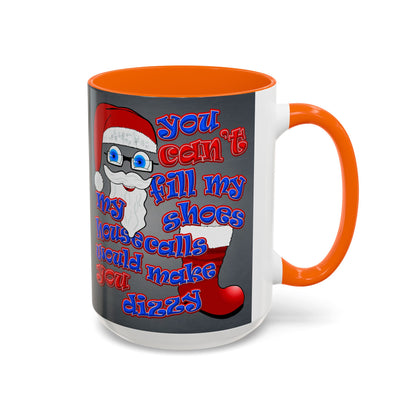 santa's shoes - Accent Mug (grey-light grey)