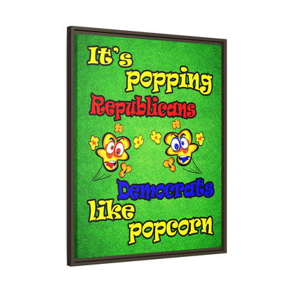 popping like popcorn - framed canvas art (green turf)