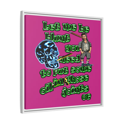 og - framed canvas art (pink)