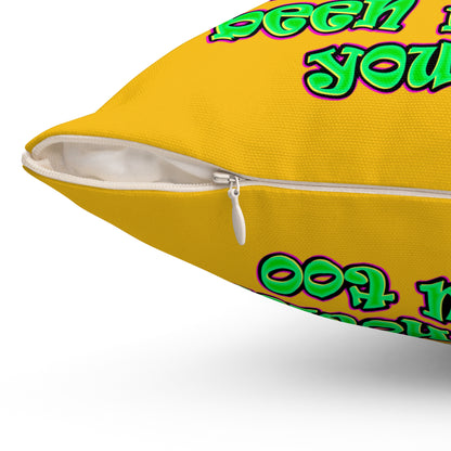 noticed you noticing - Spun Polyester Square Pillow - (yellow)