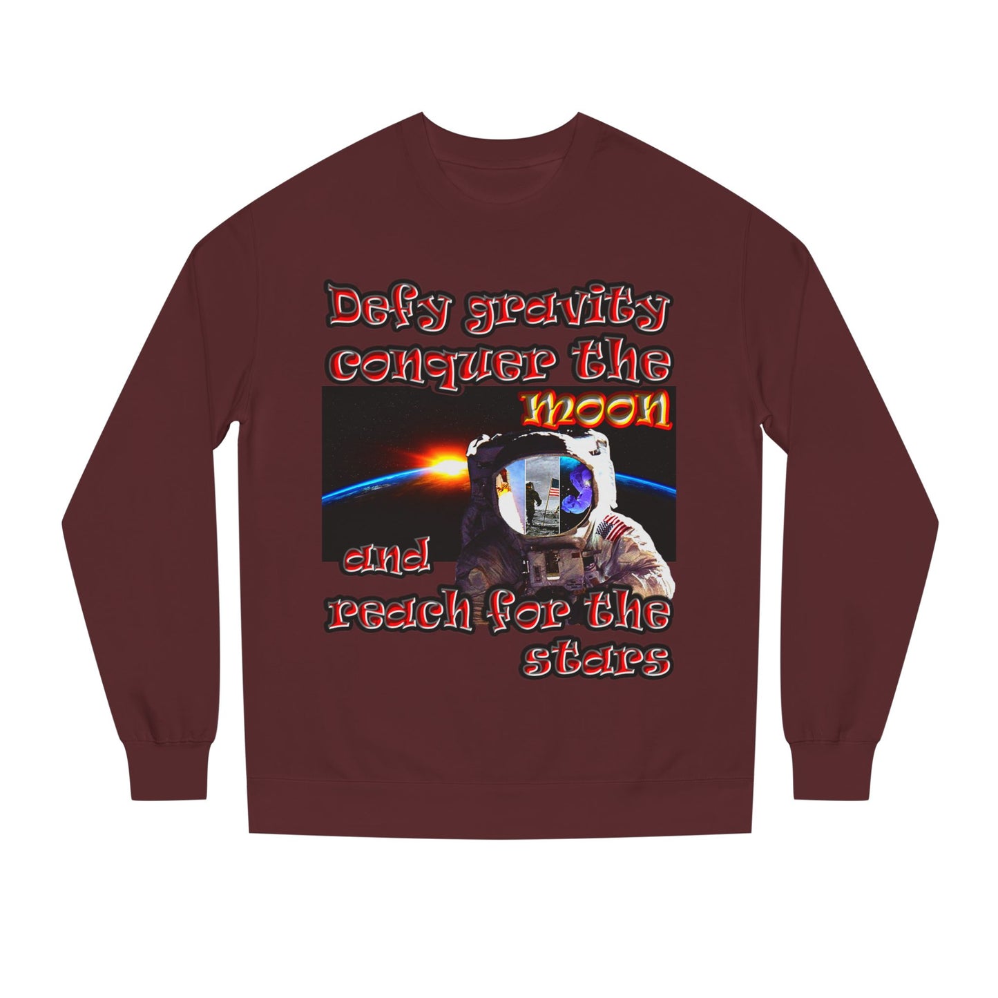 defy conquer reach - Unisex Crew Neck Sweatshirt