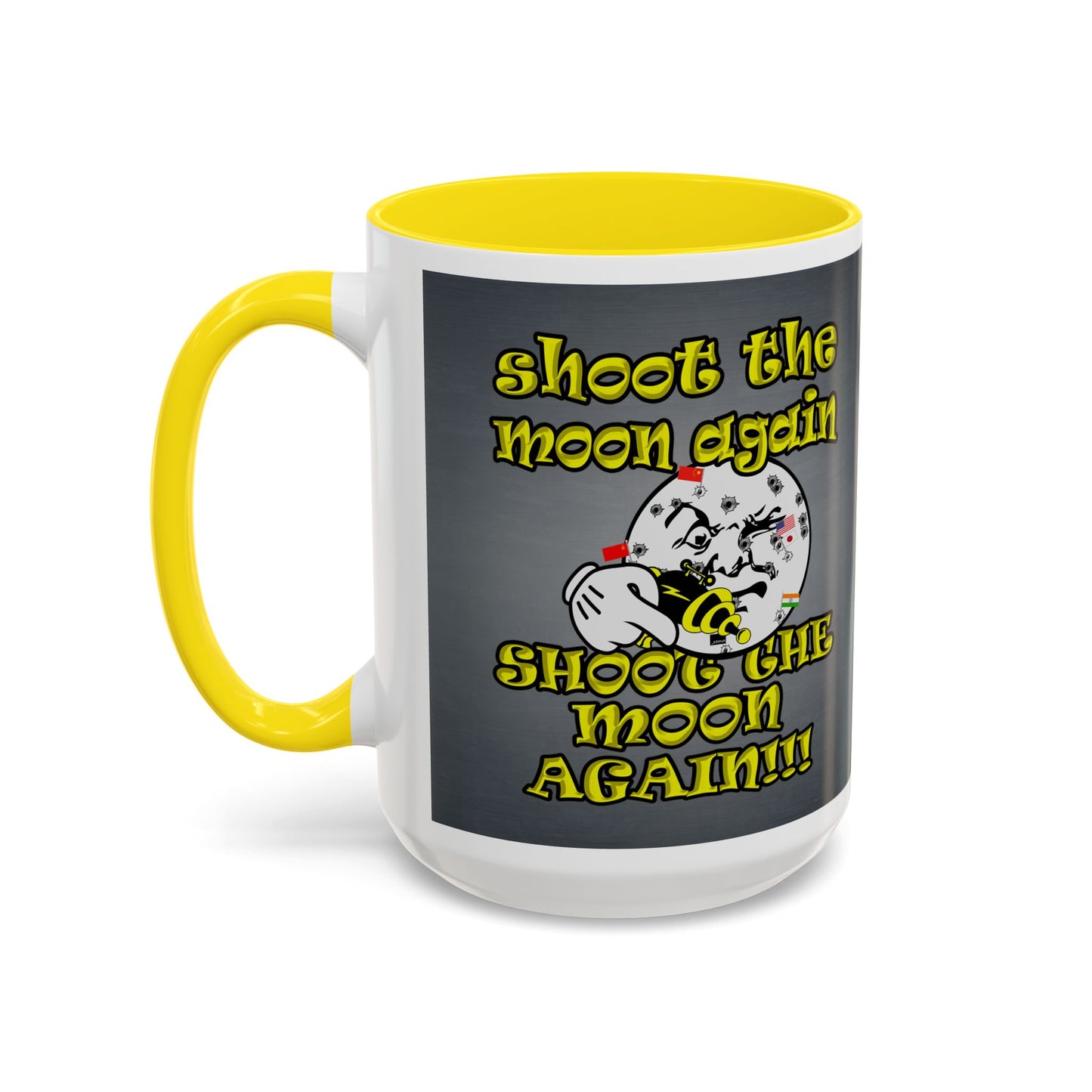 shoot the moon again - Accent Mug (grey-light grey)