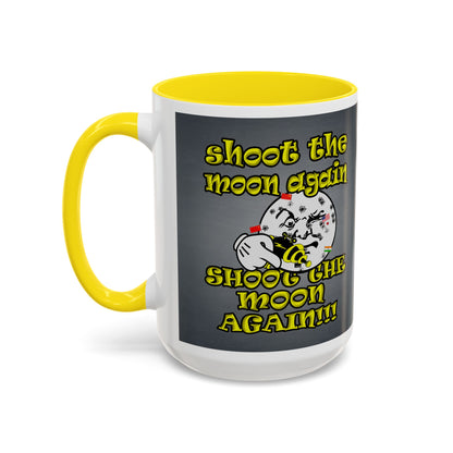 shoot the moon again - Accent Mug (grey-light grey)