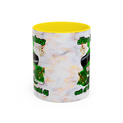 disc jockey - Accent Mug (white marble)