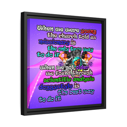 doggystyle - framed canvas art (purple-pink wave)