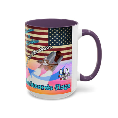 shoot for the stars - Accent Mug (color blur)