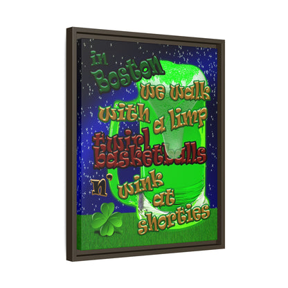 celtics logo - framed canvas art ('snoops' background)