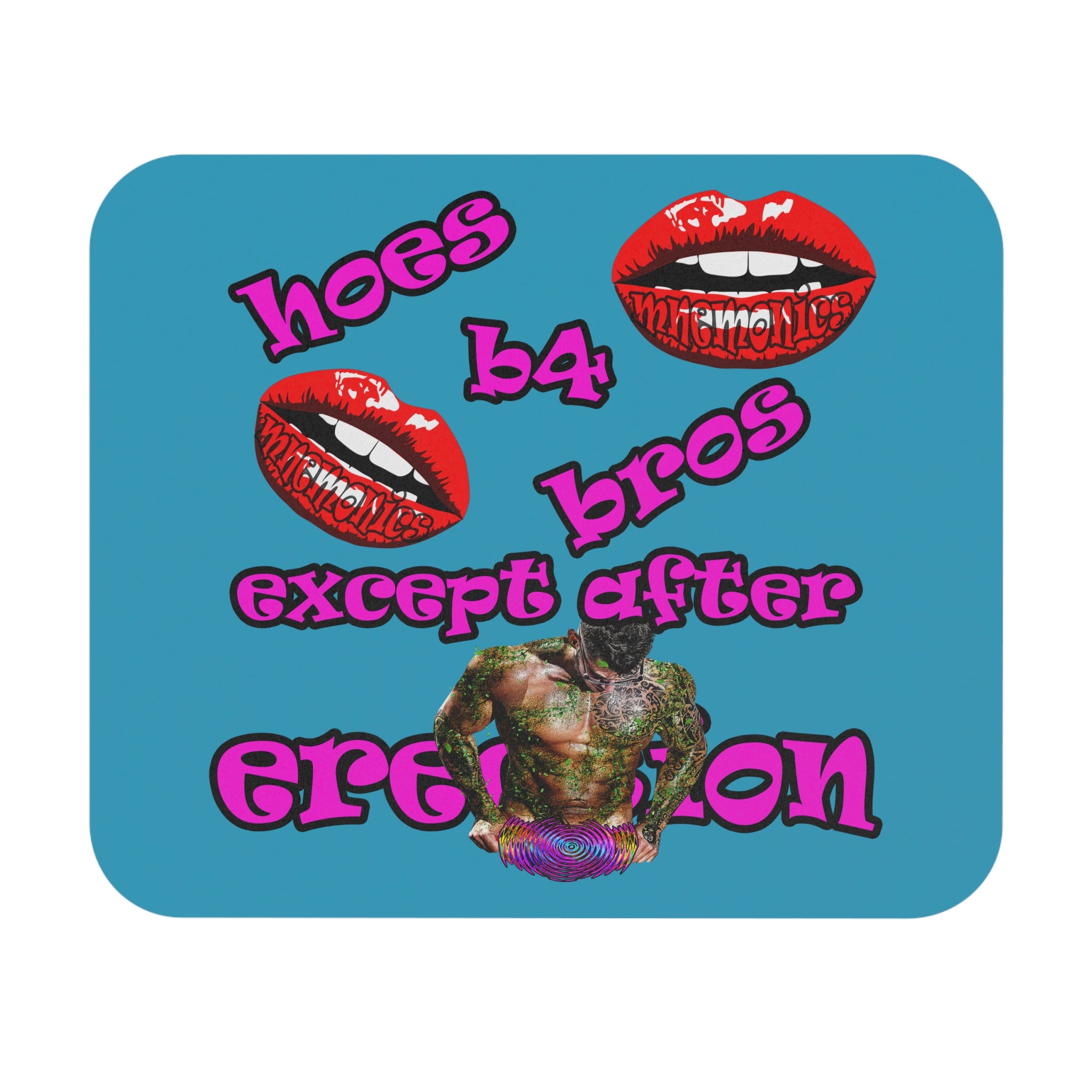 hoes b4 bros - Mouse Pad (Rectangle) (turquoise)