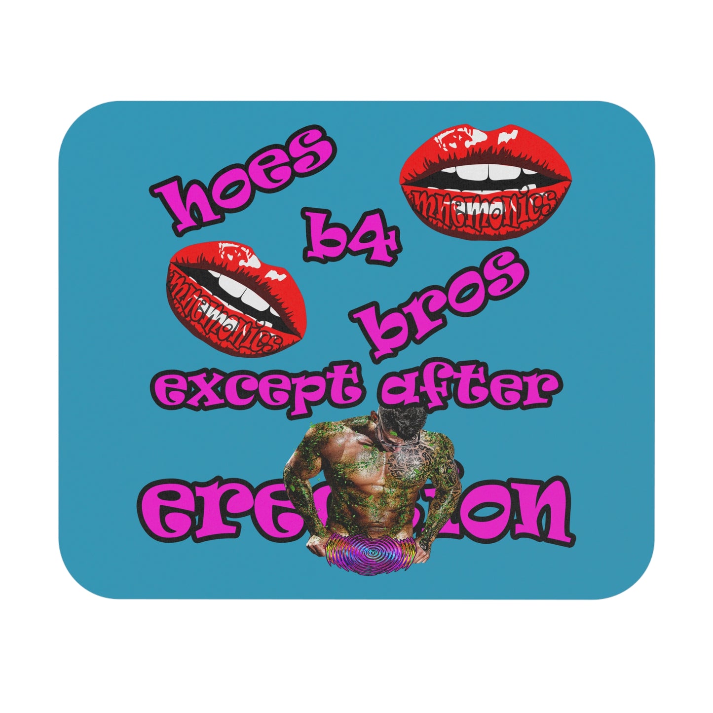 hoes b4 bros - Mouse Pad (Rectangle) (turquoise)