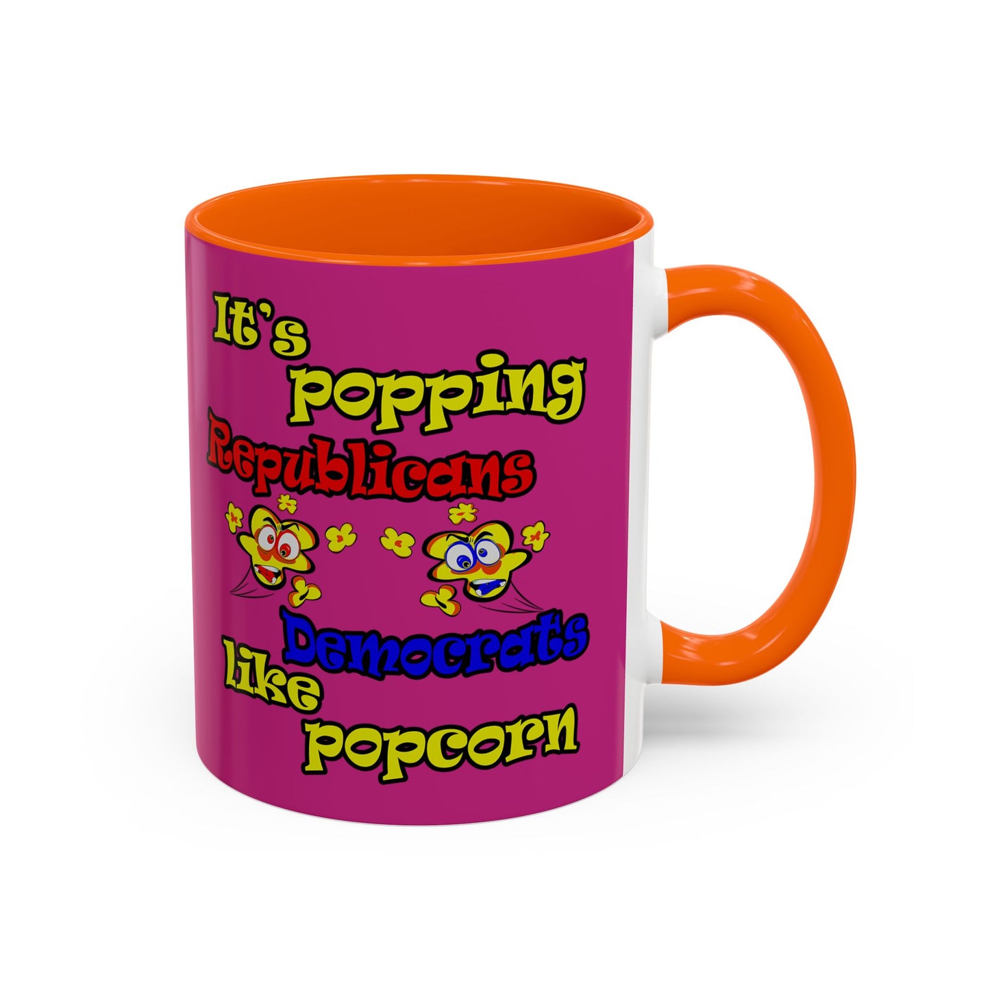 popping like popcorn - Accent Mug (pink)