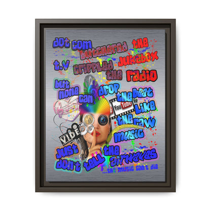 drop the beat - framed canvas art (brushed nickel)