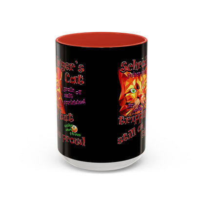 schrodinger's cat - Accent Mug (black)