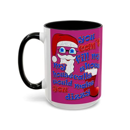 santa's shoes - Accent Mug (pink)