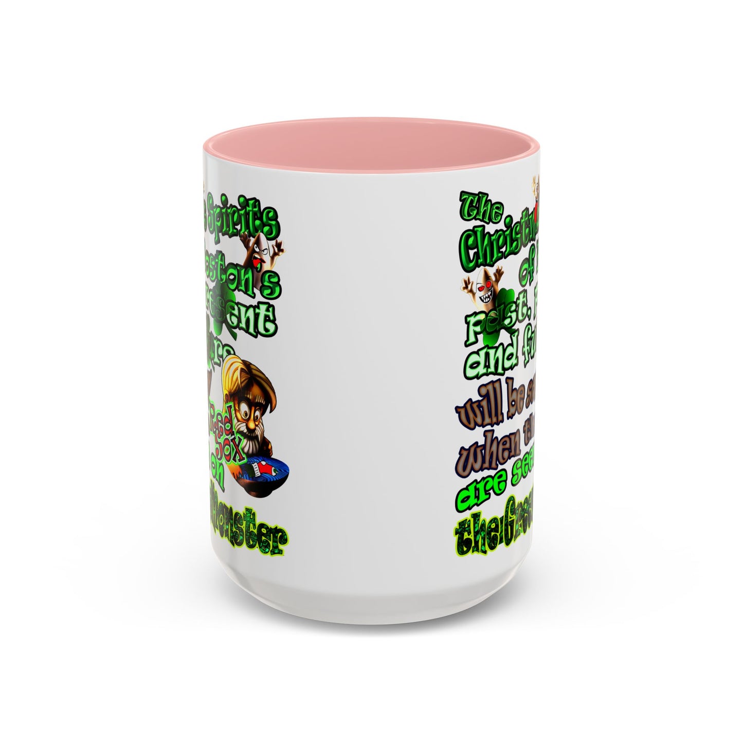 christmas spirits of boston - Accent Mug (white)