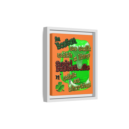 celtics logo - framed canvas art (crusta)