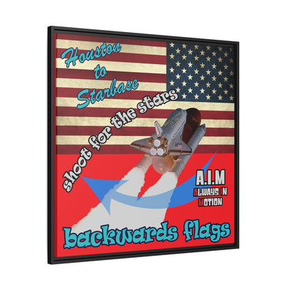 shoot for the stars - framed canvas art (red)