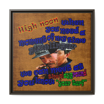high noon - framed canvas art (brown papyrus)