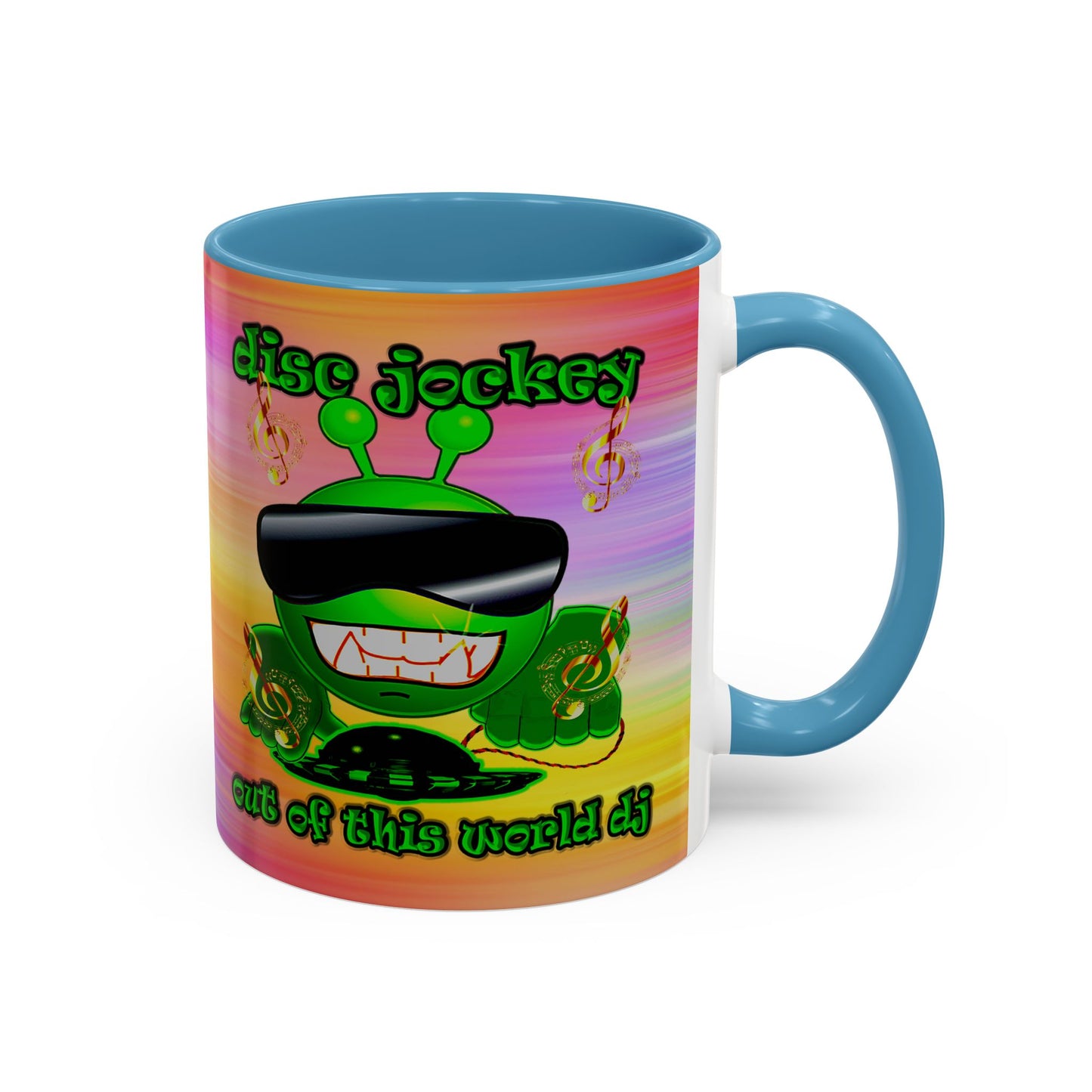 disc jockey - Accent Mug (color blur)