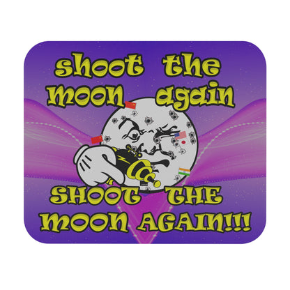 shoot the moon again - Mouse Pad (Rectangle) (purple-pink wave)