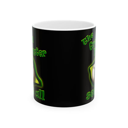 green monster - White Mug (black)