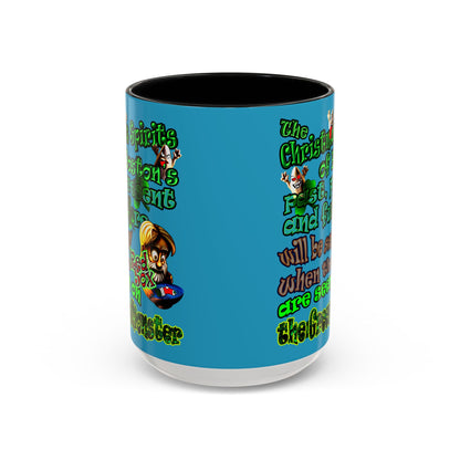 christmas spirits of boston - Accent Mug (turquoise)