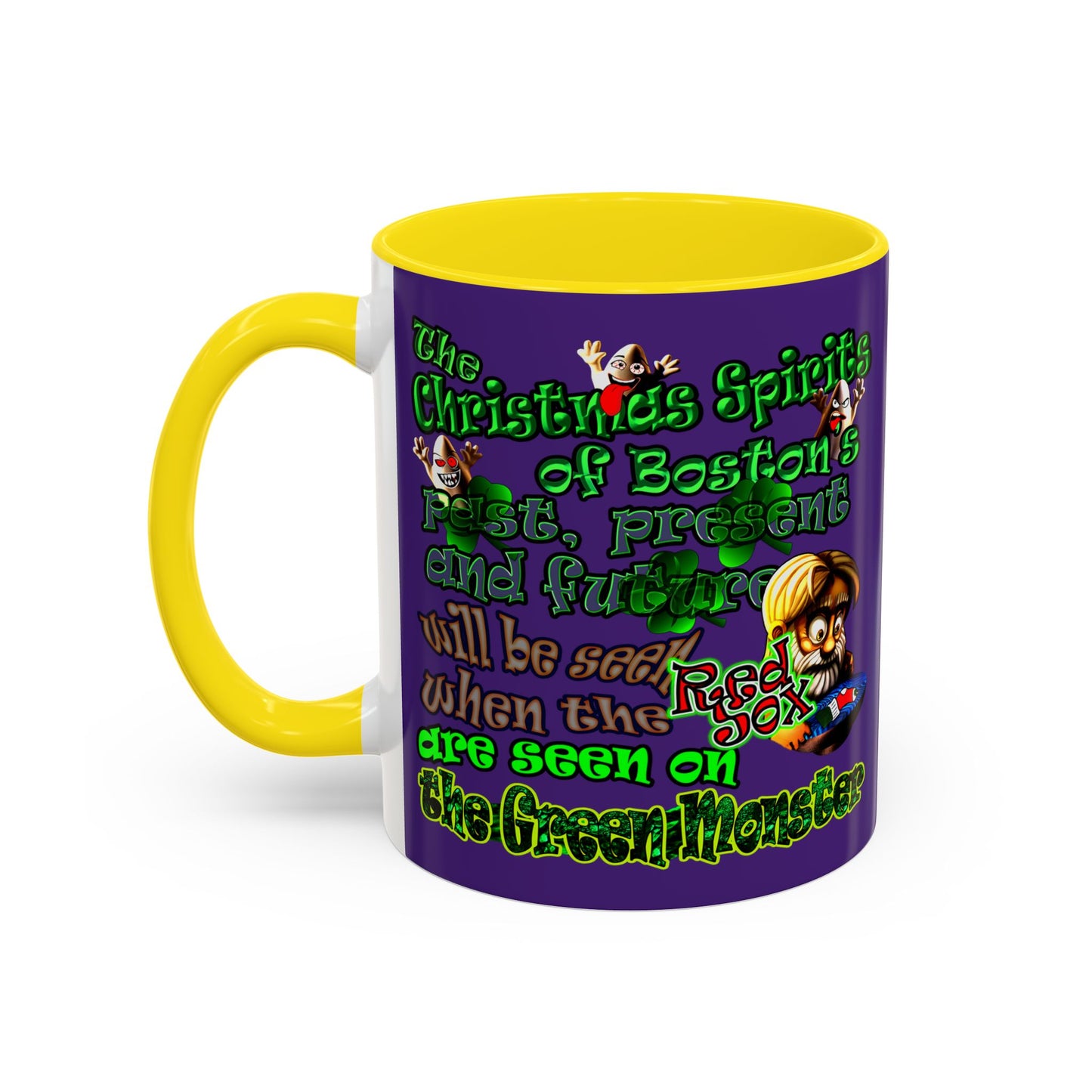christmas spirits of boston - Accent Mug (purple)