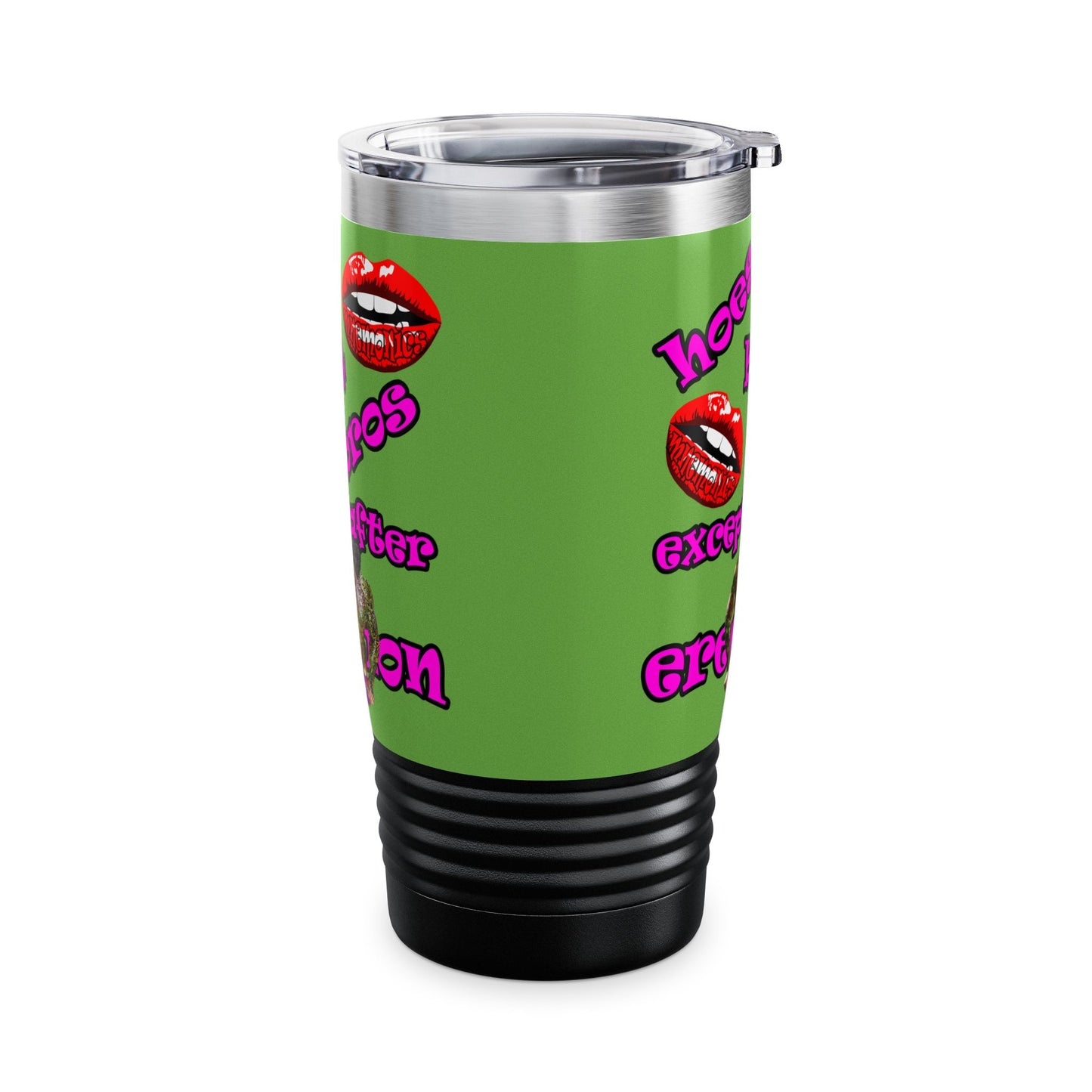 hoes b4 bros - Ringneck Tumbler, 20oz (green)