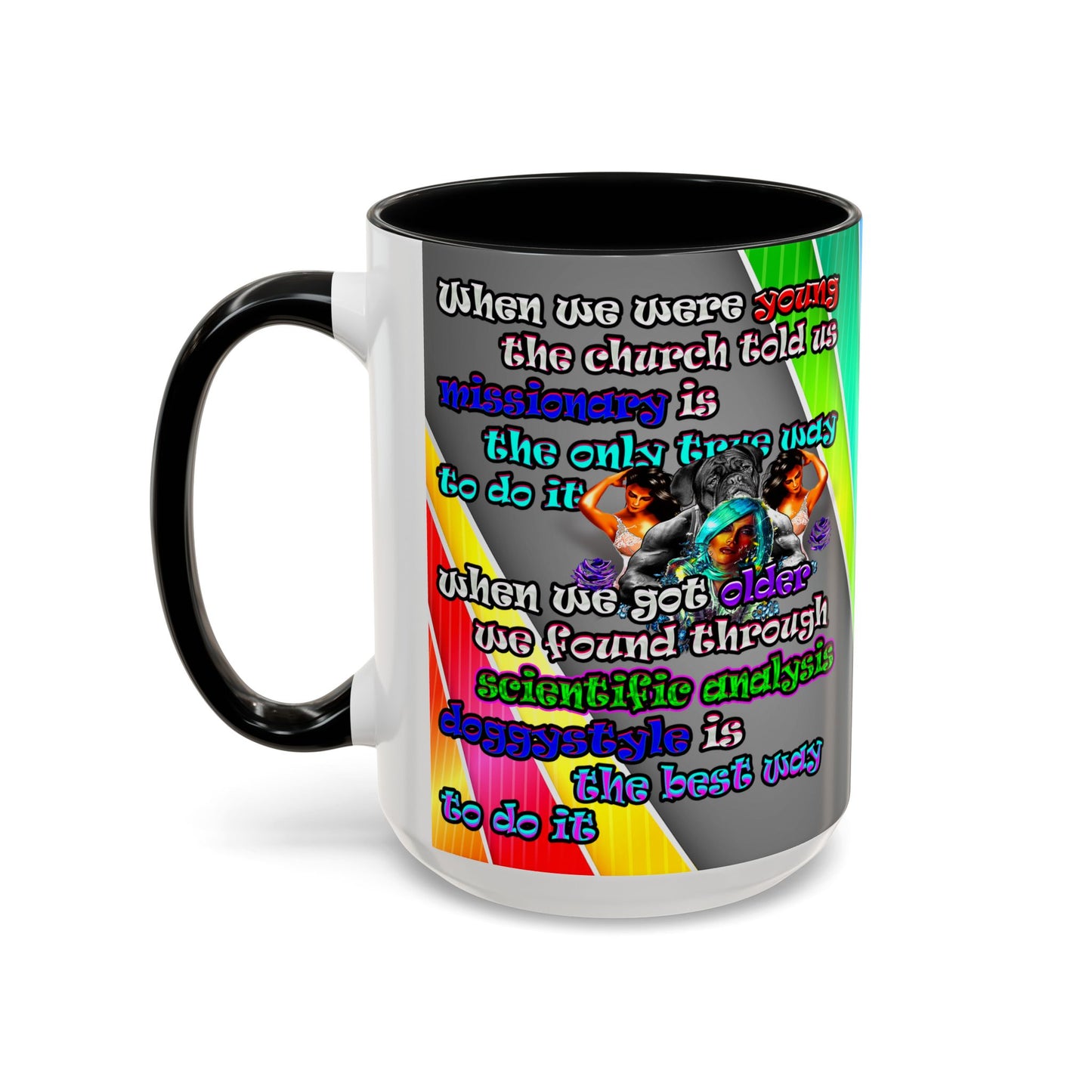 doggystyle - Accent Mug (rainbow split)