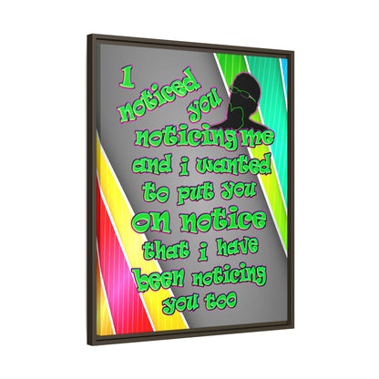 noticed you noticing - framed canvas art (rainbow split)