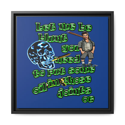 og - framed canvas art (dark blue)