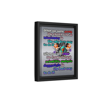 doggystyle - framed canvas art (brushed nickel)