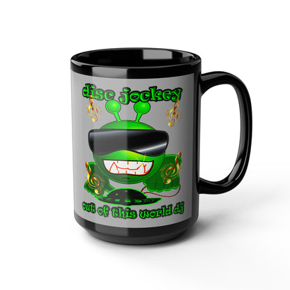 disc jockey - Black Mug (light grey)