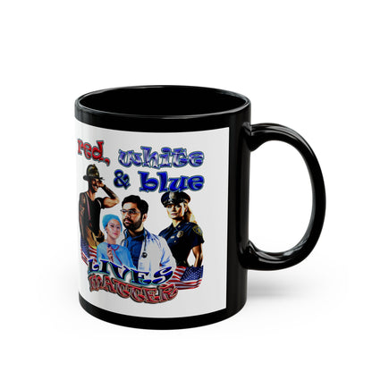 rw&b lives matter - Black Mug (white)
