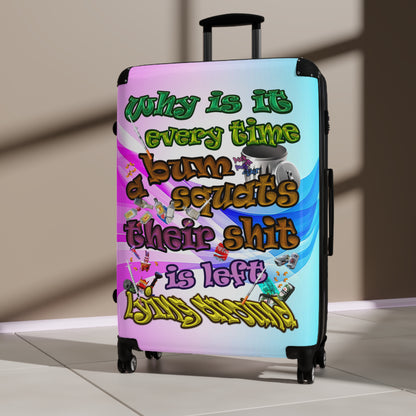 the bum's shit - Suitcase (light blue-pink wave)