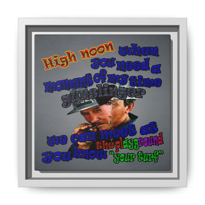 high noon - framed canvas art (grey-light grey)