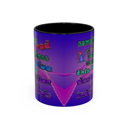 declaration of the independents - Accent Mug (purple-pink wave)