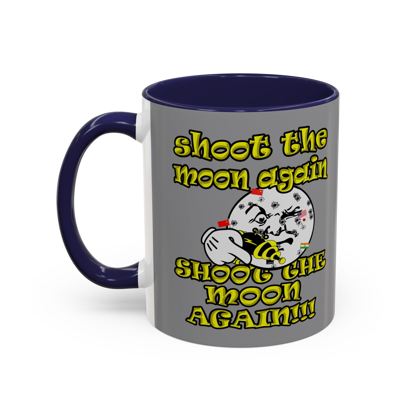 shoot the moon again - Accent Mug (grey)