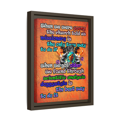 doggystyle - framed canvas art (burnt orange)