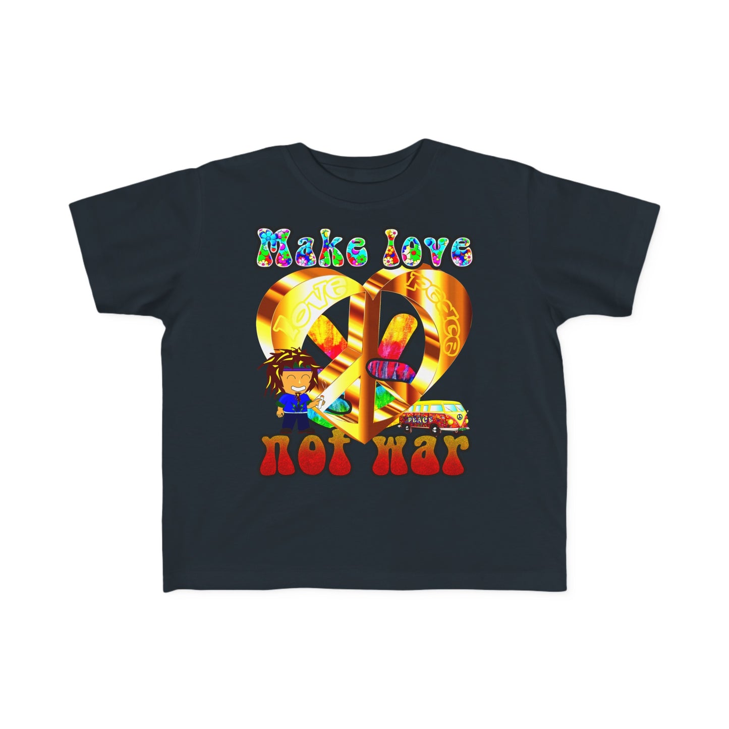 love peace - Toddler's Fine Jersey Tee