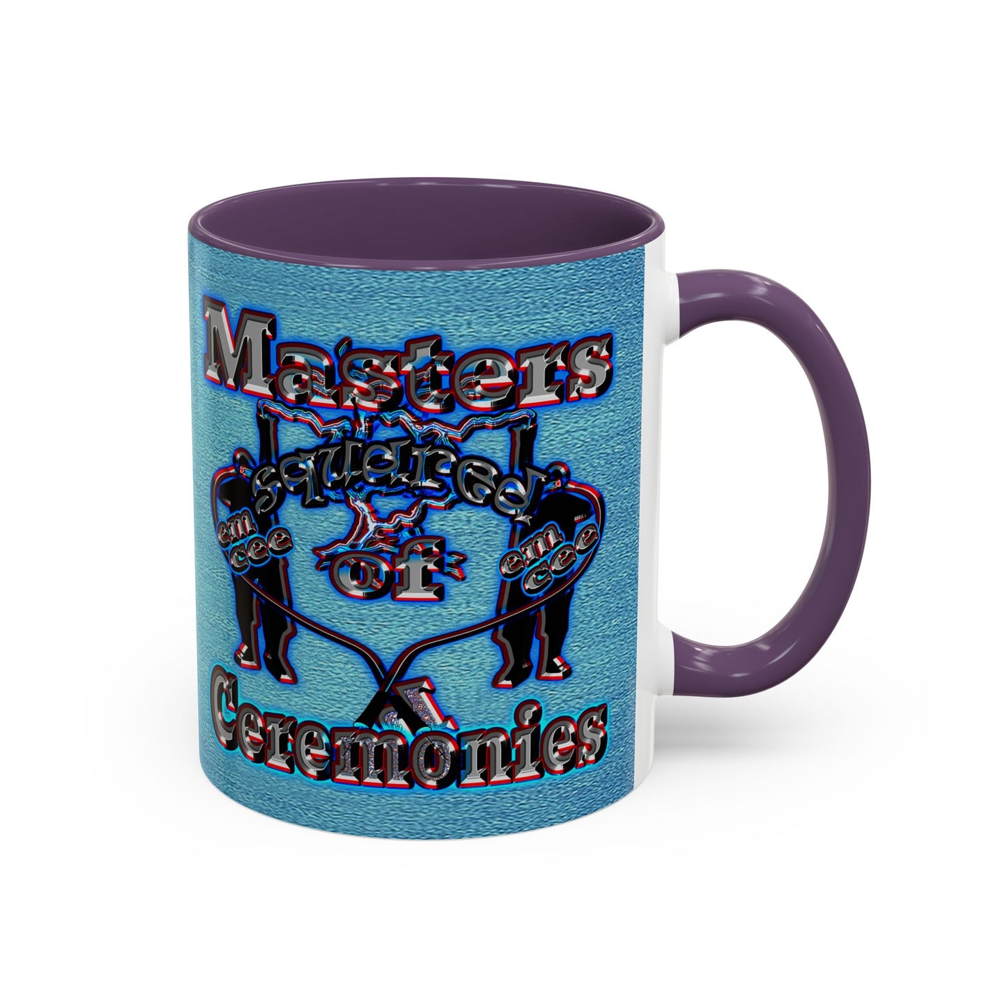 em cee squared - Accent Mug (faded dark blue)