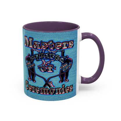em cee squared - Accent Mug (faded dark blue)