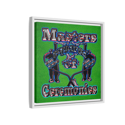 em cee squared - framed canvas art (green turf)
