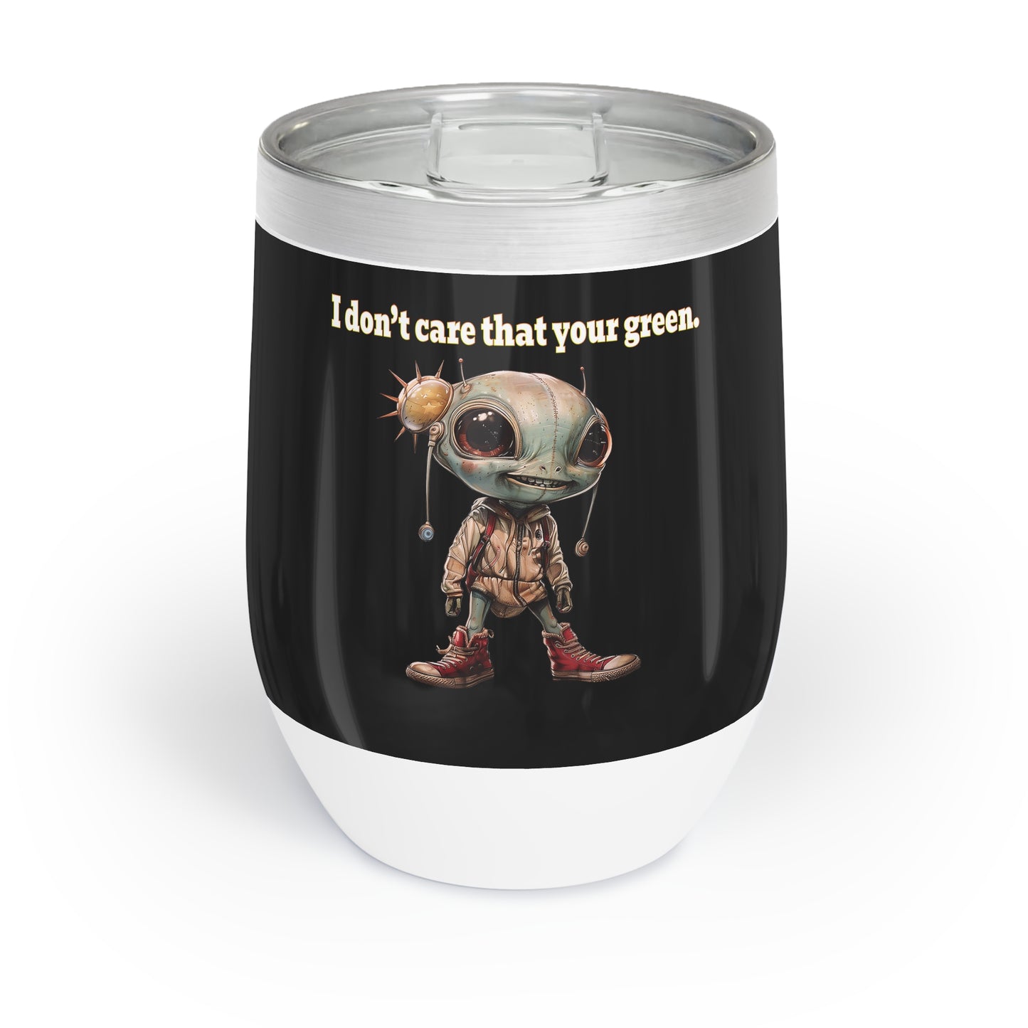 I don't care that your grey - Chill Wine Tumbler (black)