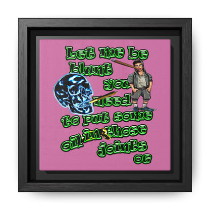 og - framed canvas art (light pink)