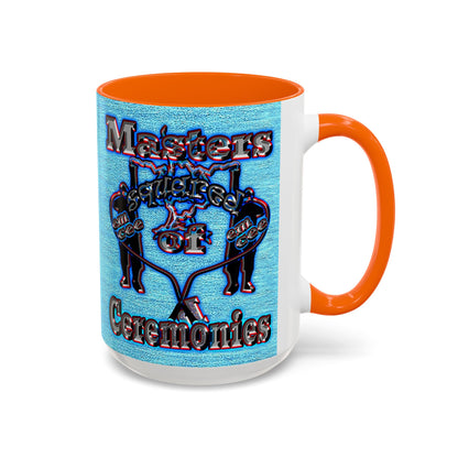 em cee squared - Accent Mug (faded dark blue)