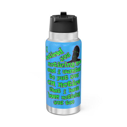 noticed you noticing - Gator Tumbler, 32oz  (light blue-purple wave)