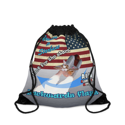 shoot for the stars - Drawstring Bag (brushed nickel)