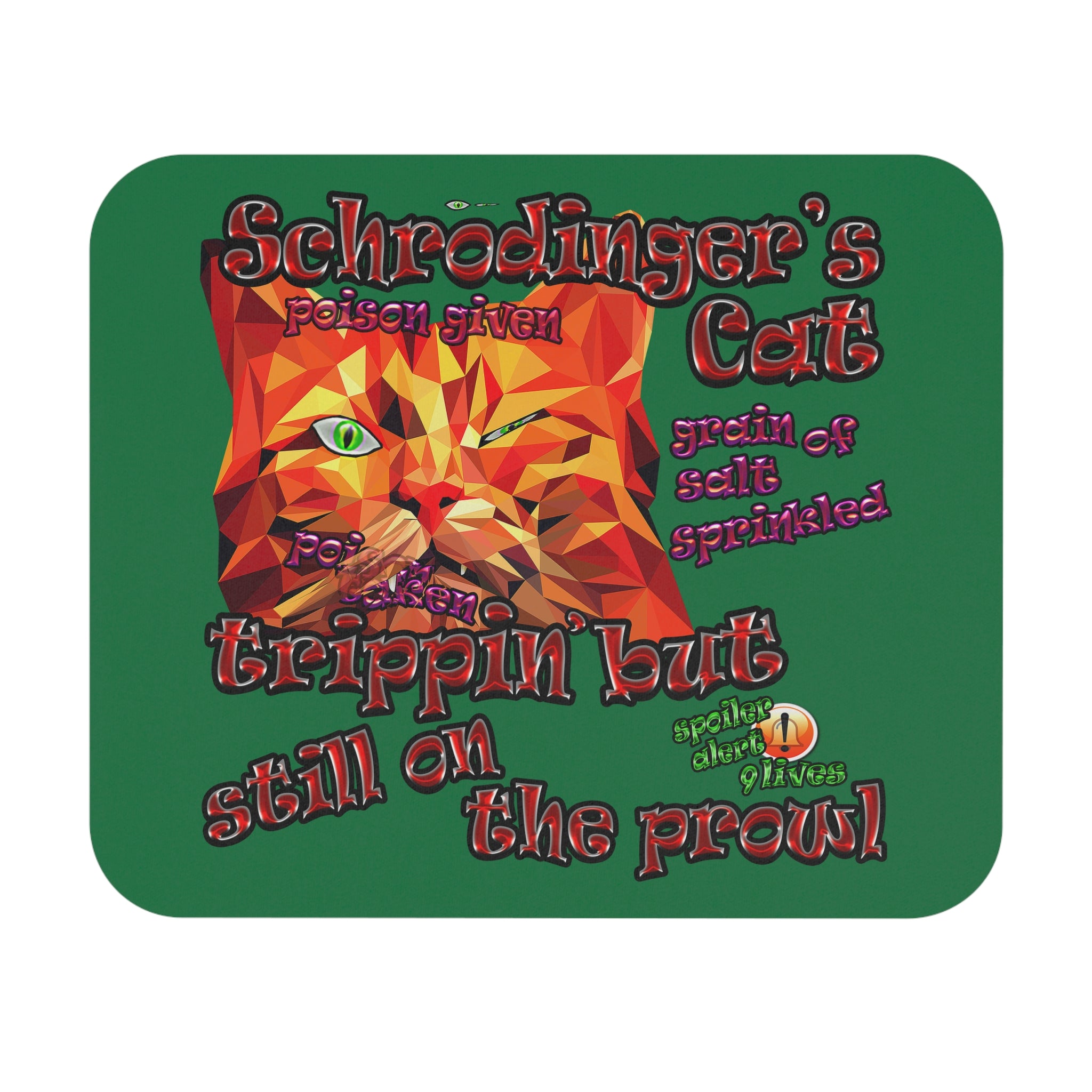 schrodinger's cat - Mouse Pad (Rectangle) (dark green)