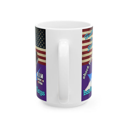 shoot for the stars - White Mug (purple)