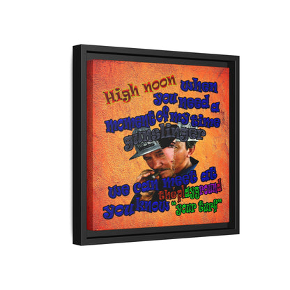 high noon - framed canvas art (burnt orange)